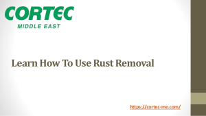 Learn How To Use Rust Removal