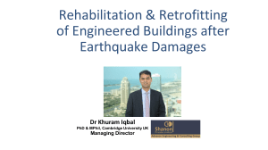 Rehab of Engineered Buildings due to Earthquake - Dr Khuram at MUST - 18 Oct 2019