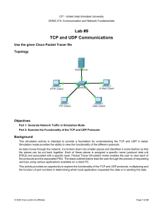 Lab 9 TCP and UDP Communication