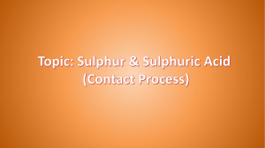 Sulphuric Acid - Contact Process (Finalized)