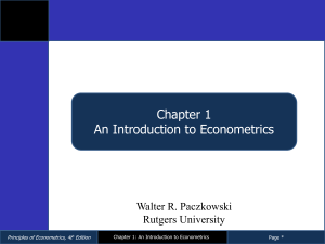 Chapter 1 econometrics Hill
