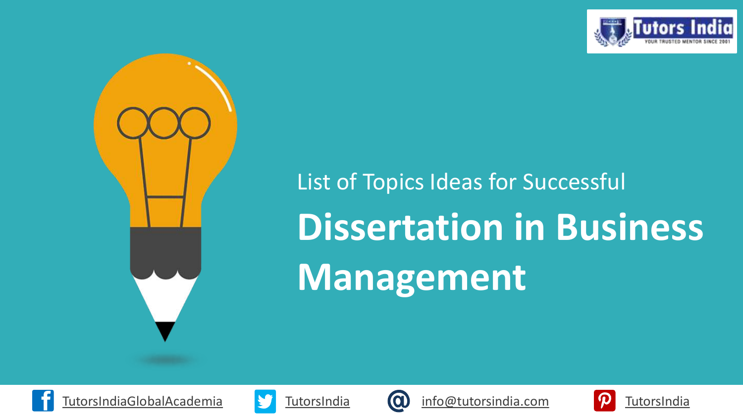 Dissertation Business Management - Sample Dissertation