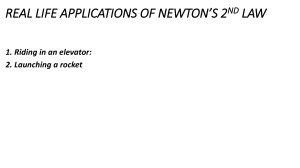 Application of Newton's 2nd Law