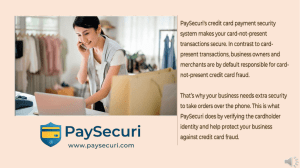 PaySecuri - Credit Card Fraud Protection Services