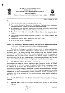 Bitumen Use in National Highway Construction