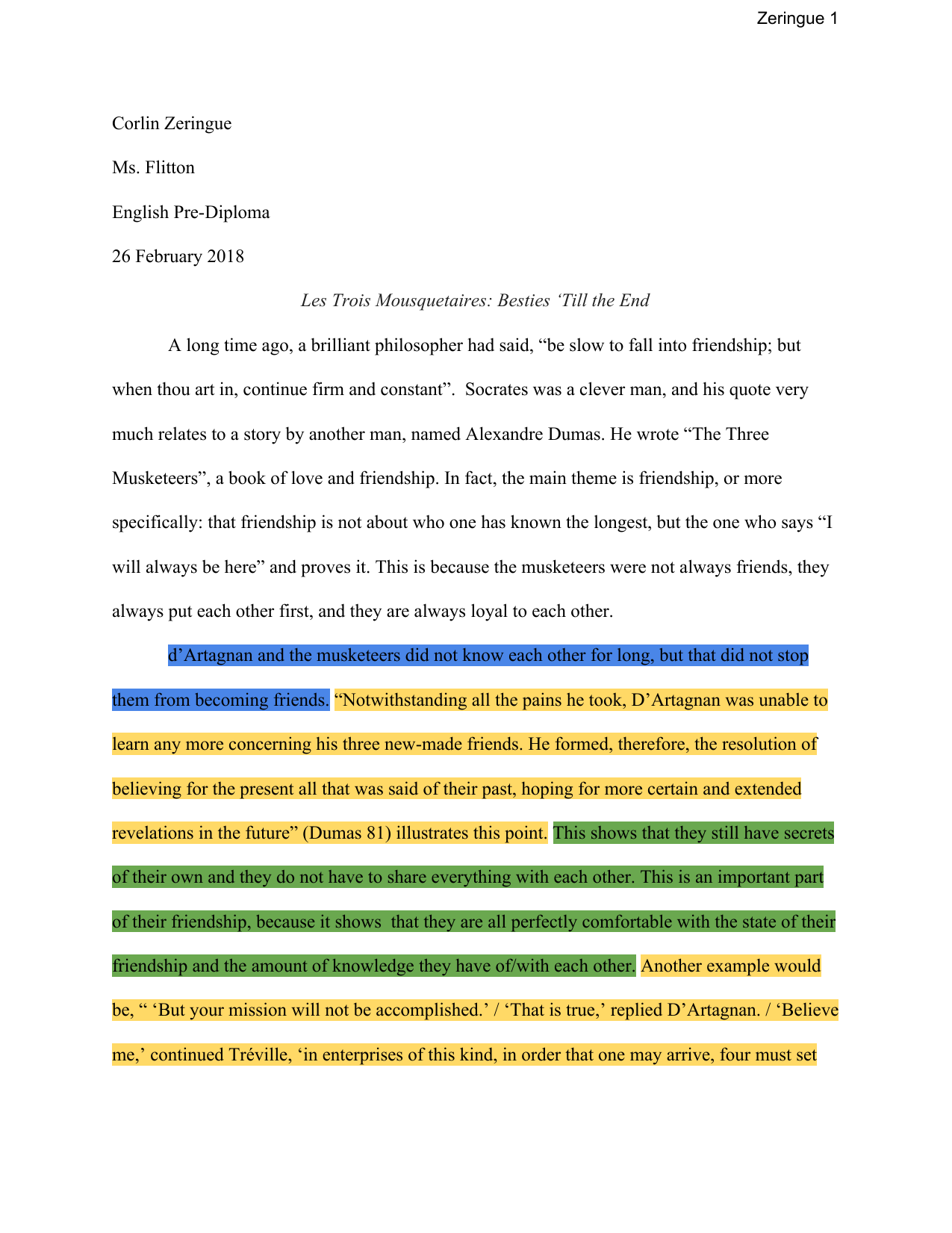 the three musketeers book review essay sample