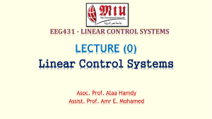 Control - Lec 0 Linear-Control-Systems