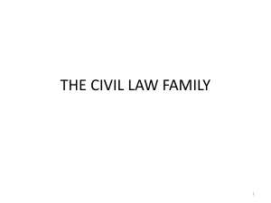 THE CIVIL LAW FAMILY
