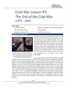 the end of the cold war lesson plan