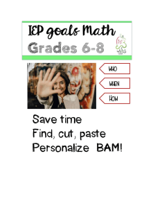 IEP goals 6,7,8 math