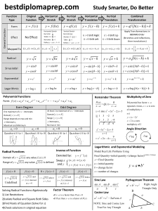 Math 30-1 Summary Notes from bestdiplomaprep