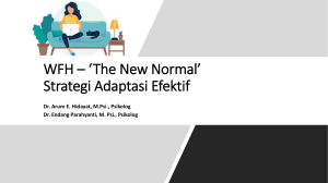 WFH - The New Normal Strategi Adaptif Efektif