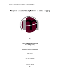 Analysis of Consumer Buying Behaviour on Online Shopping