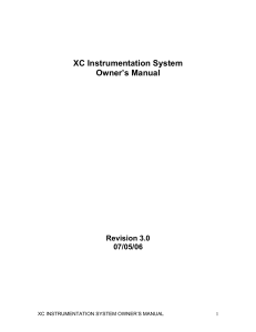 FCCC XC Instrumentation Manual