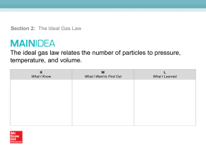 Classroom Presentation Toolkit The Ideal Gas Law