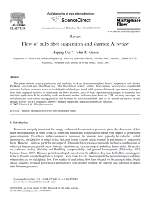 Flow of pulp fibre suspension and slurries review