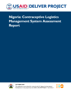 Nigeria- Contraceptive Logistics USAID 2009