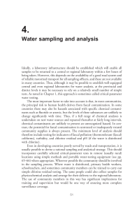 water sampling and analysis
