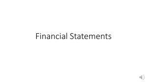 Ch 4  Financial statements 