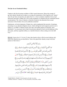 The Qurʾān on Chastity and Celibacy (2)