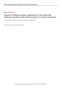 Influence of different oil-paper configurations on the electric field distribution simulation of the internal insulation of converter transformer