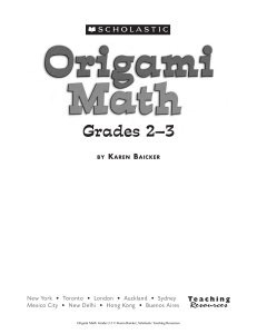 Origami Math (Gr 2-3)