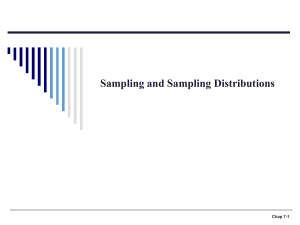 Sampling distributions