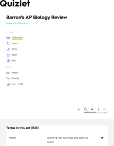 Barron's AP Biology Review Flashcards | Quizlet