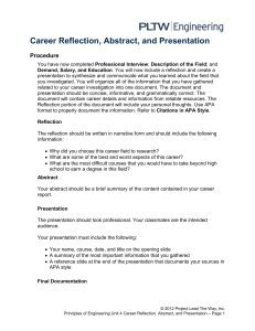 4.1 CareerReflectionAbstractPresentation