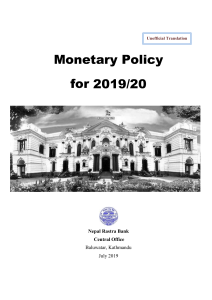 Monetary Policy (in English)--2019-20 (Full Text)-new