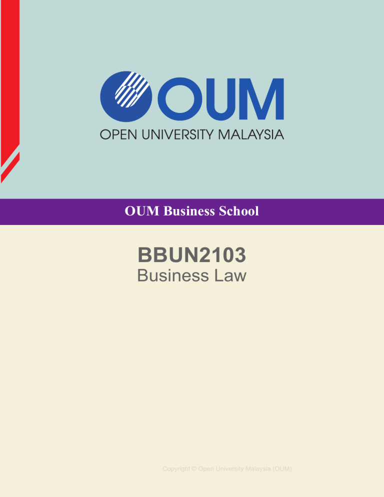 Bbun2103 Business Law