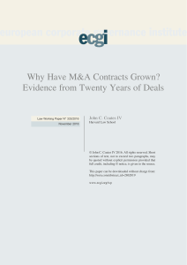 Why Have M&A Contracts Grown