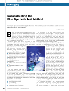 Deconstructing the Blue Dye Leak Test Article 4.2012