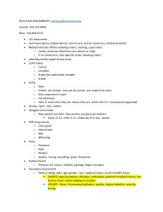 Patient Assessment & Care Training Notes