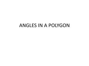 ANGLES IN A POLYGON