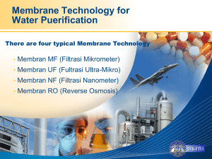 A Brief of Membrane Tech for Water Purification - English and Indonesian