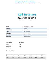 2.2  - cell structure - cie ial biology qp unprotected