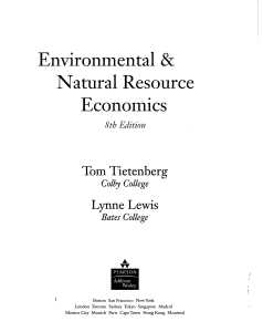 Environmental and natural resource econnomics