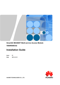 MA5600T Installation Guide(V800R008C02 01)
