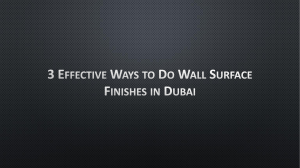 3 Effective Ways to Do Wall Surface Finishes