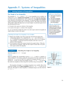 Systems of Inequalities