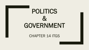 POLITICS AND GOVERNMENTS chapter 14