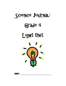 science-journal Light unit Grade 4