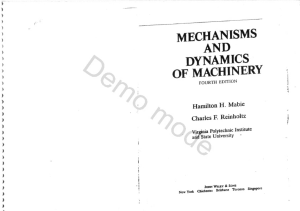Mechanisms and Dynamics of Machinery 4th Edition