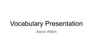 Aaron Welch Math Vocabulary