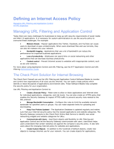 6 - URL Filtering and Application control - Defining an Internet Access Policy