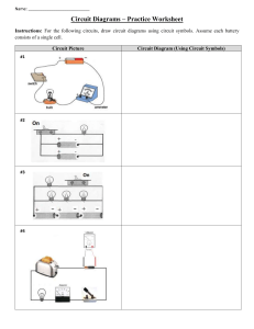 22. Circuit Diagrams - Practice Worksheet