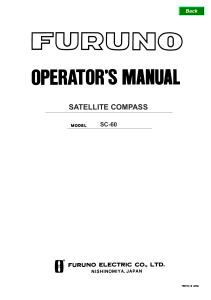 FURUNO SC-60 Satellite Compass Operator's Manual