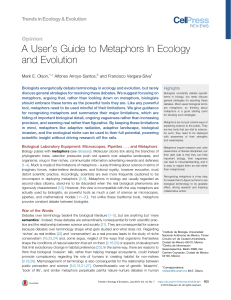 Olson et al 2019 RA on metaphors in ecology