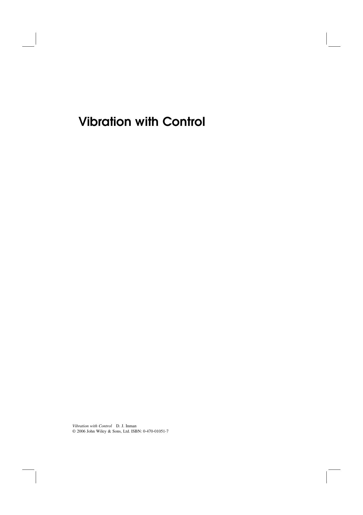 Vibration And Control